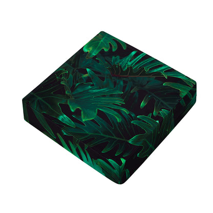 Tropical Fern Leaf Print Outdoor Seat Cushion Cover