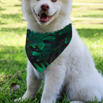 Tropical Fern Leaf Print Over The Collar Dog Bandana