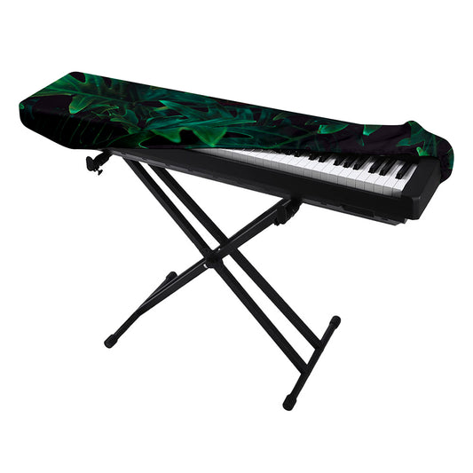 Tropical Fern Leaf Print Piano Keyboard Cover