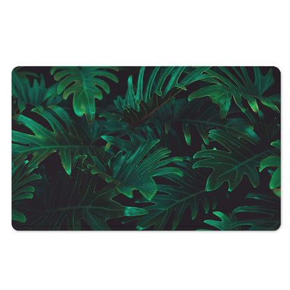 Tropical Fern Leaf Print Polyester Doormat