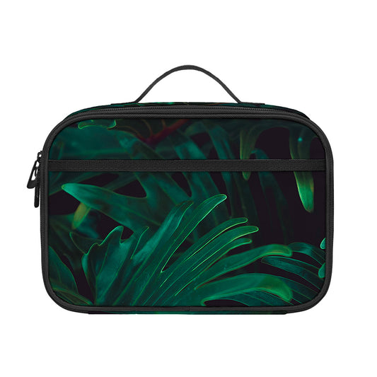 Tropical Fern Leaf Print Portable Lunch Bag