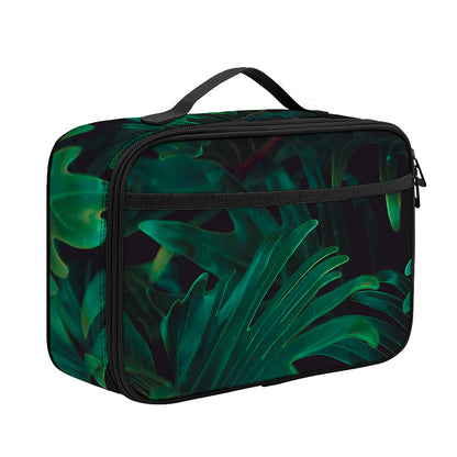 Tropical Fern Leaf Print Portable Lunch Bag
