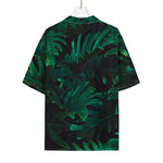 Tropical Fern Leaf Print Rayon Hawaiian Shirt