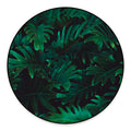 Tropical Fern Leaf Print Round Floor Mat