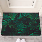 Tropical Fern Leaf Print Rubber Doormat