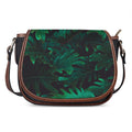 Tropical Fern Leaf Print Saddle Bag