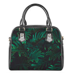 Tropical Fern Leaf Print Shoulder Handbag