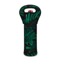 Tropical Fern Leaf Print Single Neoprene Wine Tote