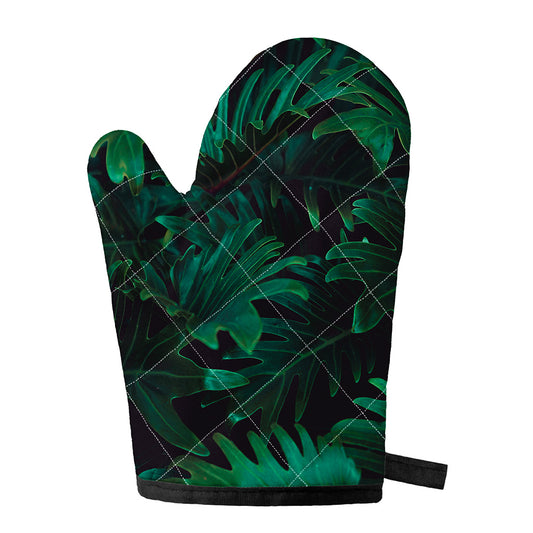 Tropical Fern Leaf Print Single Oven Mitt