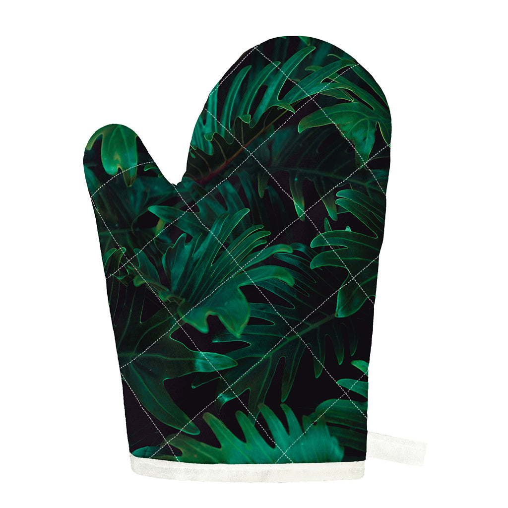 Tropical Fern Leaf Print Single Oven Mitt