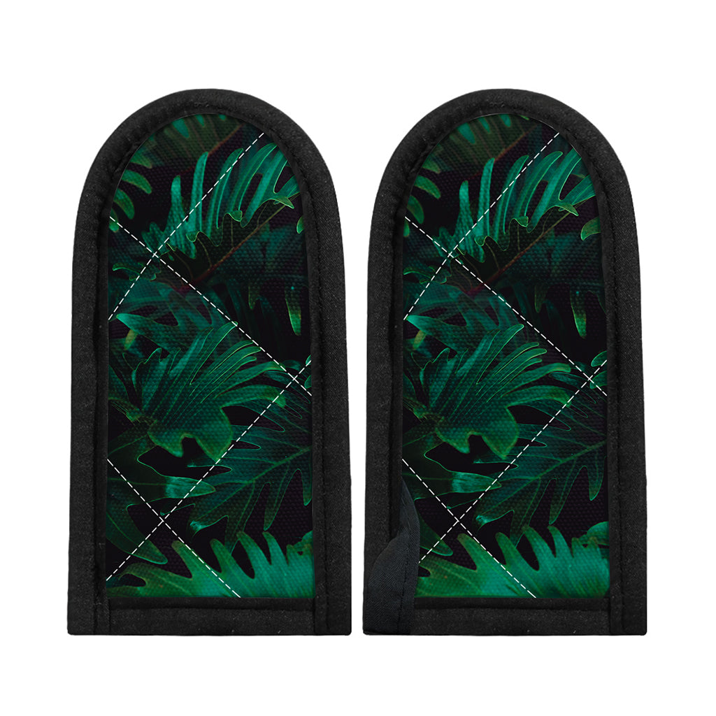 Tropical Fern Leaf Print Skillet Handle Cover