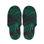 Tropical Fern Leaf Print Slippers