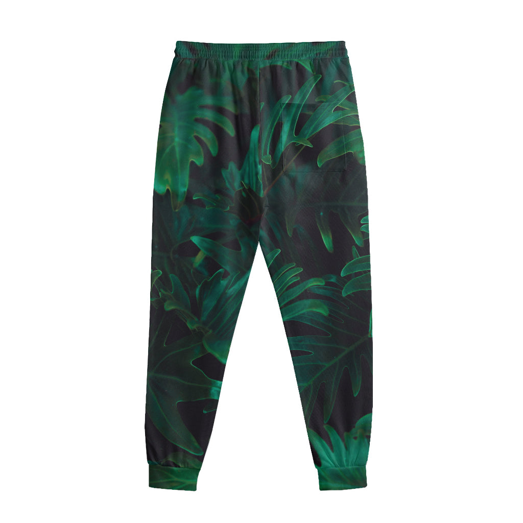 Tropical Fern Leaf Print Sweatpants