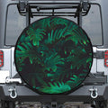 Tropical Fern Leaf Print Tire Cover