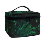 Tropical Fern Leaf Print Travel Makeup Bag