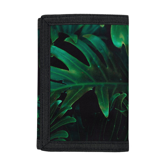 Tropical Fern Leaf Print Trifold Wallet