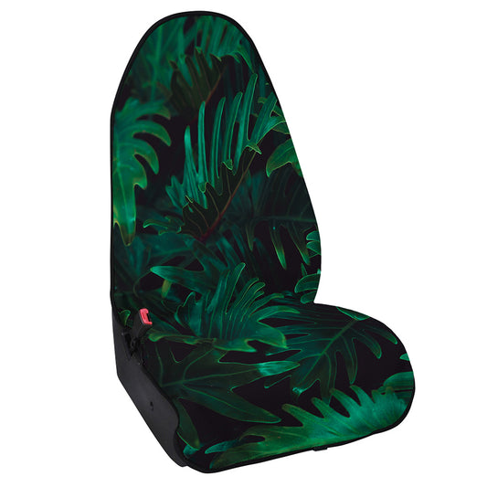 Tropical Fern Leaf Print Waterproof Car Seat Cover