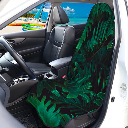 Tropical Fern Leaf Print Waterproof Car Seat Cover