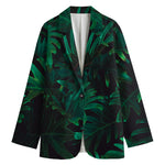 Tropical Fern Leaf Print Women's Blazer