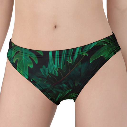 Tropical Fern Leaf Print Women's Panties
