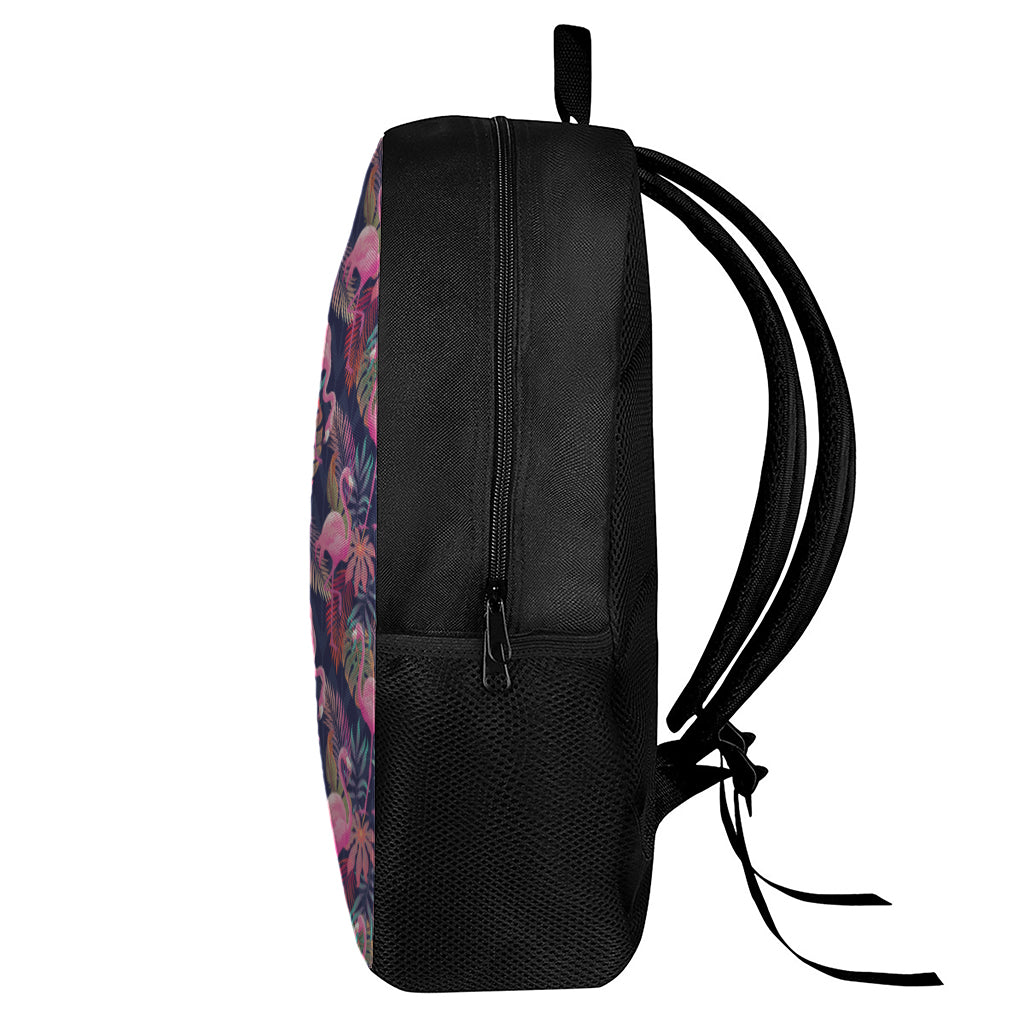 Tropical Flamingo Aloha Pattern Print 17 Inch Backpack