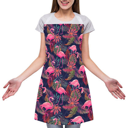 Tropical Flamingo Aloha Pattern Print Adjustable Apron