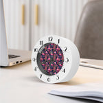 Tropical Flamingo Aloha Pattern Print Alarm Clock