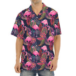 Tropical Flamingo Aloha Pattern Print Aloha Shirt