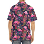 Tropical Flamingo Aloha Pattern Print Aloha Shirt