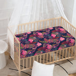 Tropical Flamingo Aloha Pattern Print Baby Crib Sheet