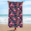 Tropical Flamingo Aloha Pattern Print Beach Towel