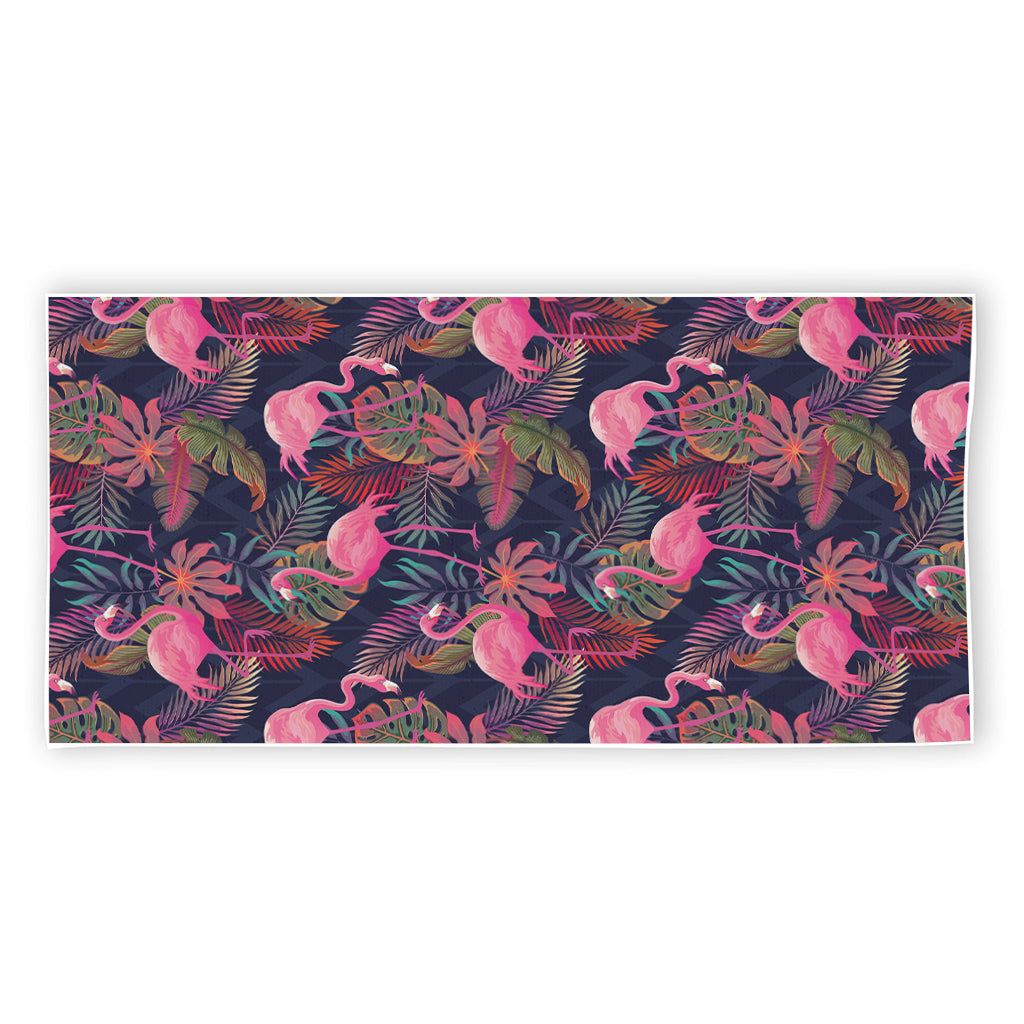 Tropical Flamingo Aloha Pattern Print Beach Towel