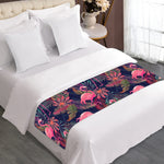 Tropical Flamingo Aloha Pattern Print Bed Runner