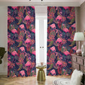 Tropical Flamingo Aloha Pattern Print Dimout Pencil Pleat Curtains