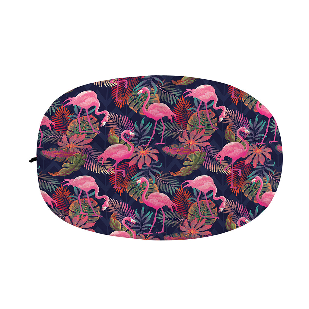 Tropical Flamingo Aloha Pattern Print Car Side Mirror Covers