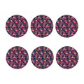 Tropical Flamingo Aloha Pattern Print Coaster Set