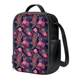 Tropical Flamingo Aloha Pattern Print Crossbody Lunch Bag