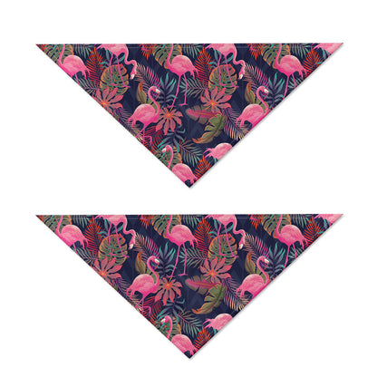Tropical Flamingo Aloha Pattern Print Dog Bandana