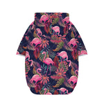 Tropical Flamingo Aloha Pattern Print Dog Zip Up Hoodie