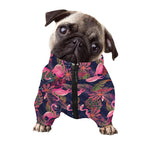 Tropical Flamingo Aloha Pattern Print Dog Zip Up Jacket