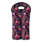 Tropical Flamingo Aloha Pattern Print Double Neoprene Wine Tote