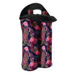 Tropical Flamingo Aloha Pattern Print Double Neoprene Wine Tote