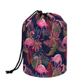 Tropical Flamingo Aloha Pattern Print Drawstring Makeup Bag