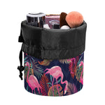 Tropical Flamingo Aloha Pattern Print Drawstring Makeup Bag