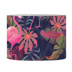 Tropical Flamingo Aloha Pattern Print Drum Lamp Shade