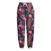 Tropical Flamingo Aloha Pattern Print Fleece Lined Knit Pants