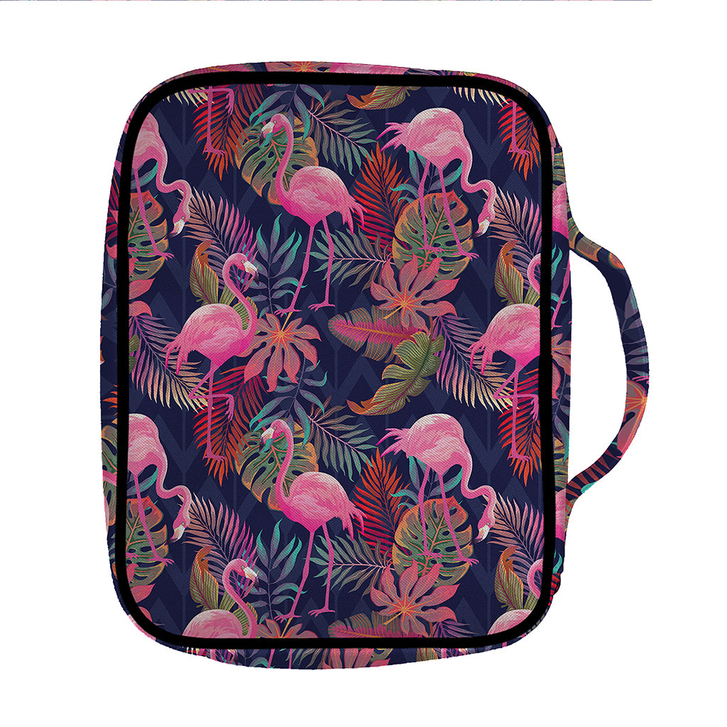 Tropical Flamingo Aloha Pattern Print Front Pocket Bible Bag