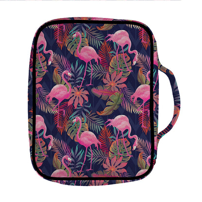 Tropical Flamingo Aloha Pattern Print Front Pocket Bible Bag