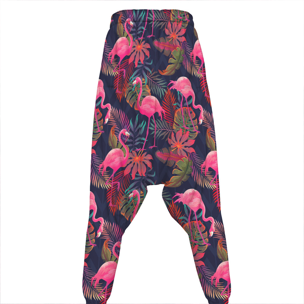 Tropical Flamingo Aloha Pattern Print Hammer Pants