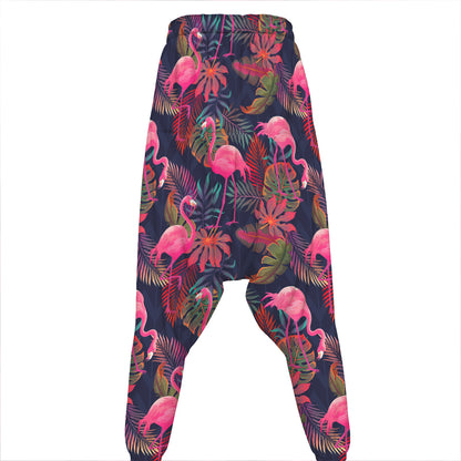Tropical Flamingo Aloha Pattern Print Hammer Pants